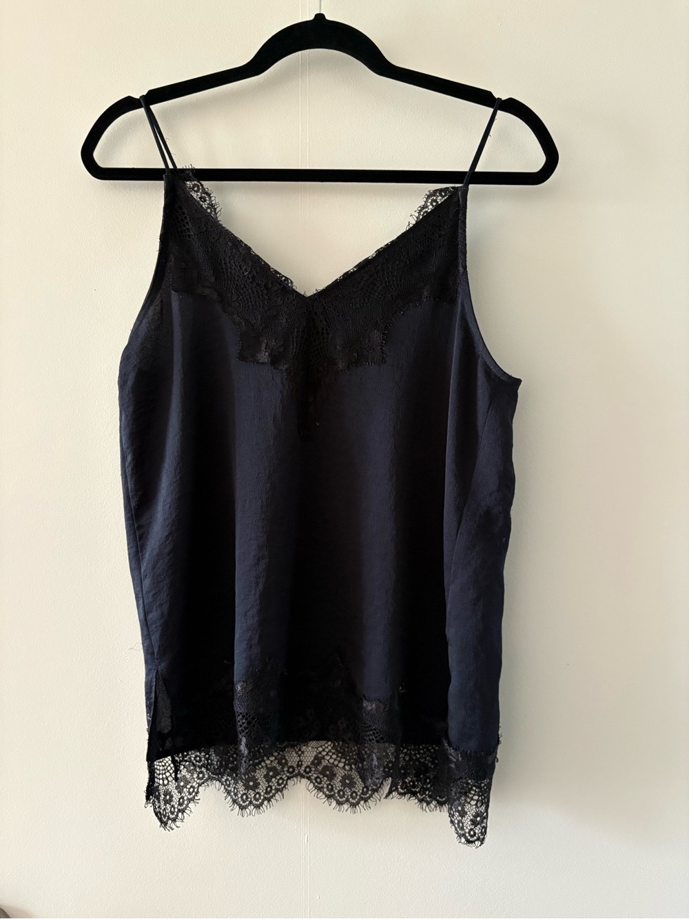 Topshop Lace Trim Silk-Look Cami Tank